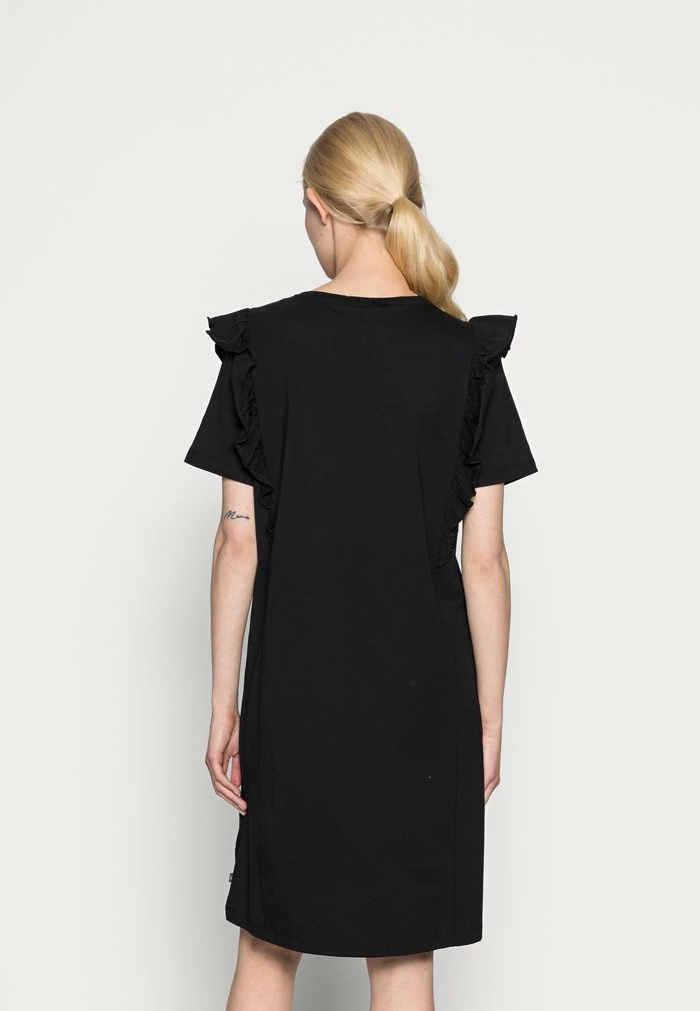 Edc By Esprit FRILL DRESS - Day Dress - Black 3 Edc By Esprit FRILL DRESS - Day Dress - Black - Image 3