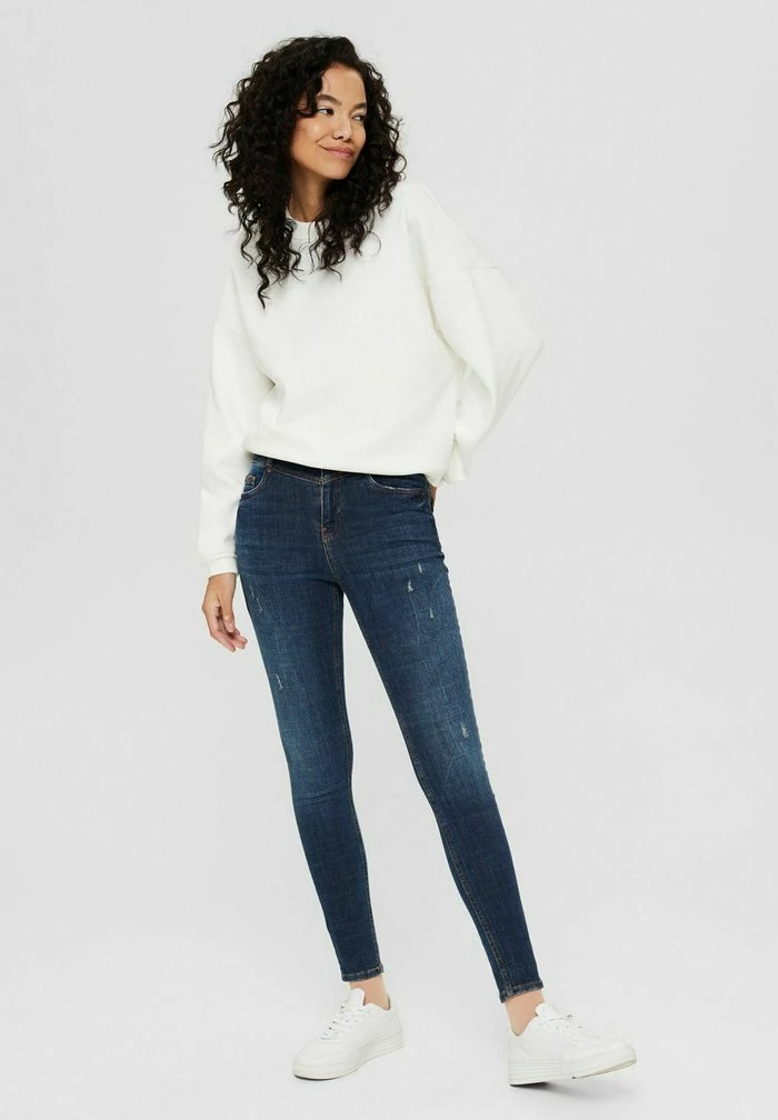 Edc By Esprit Slim Fit Jeans - Blue Dark Washed 2 Edc By Esprit Slim Fit Jeans - Blue Dark Washed - Image 2