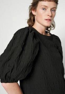 Edc By Esprit PUFFY BLOUSE - Print T-shirt - Black -edc by Esprit Shop f1cc98c5ca2a4d55b64c55ee1d07ff85