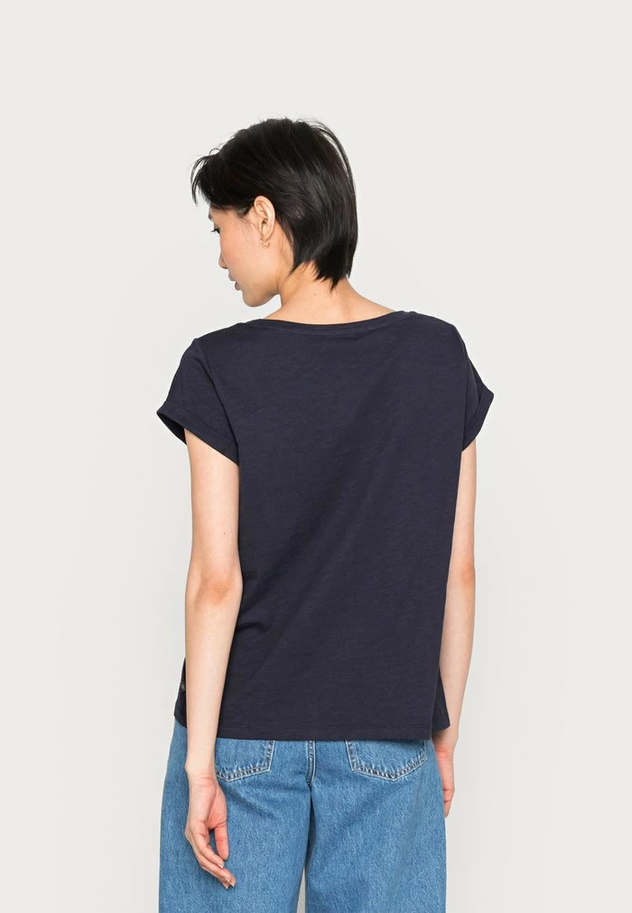 Edc By Esprit SLUB ROUND NECK 2 PACK - Basic T-shirt - Navy 3 Edc By Esprit SLUB ROUND NECK 2 PACK - Basic T-shirt - Navy - Image 3