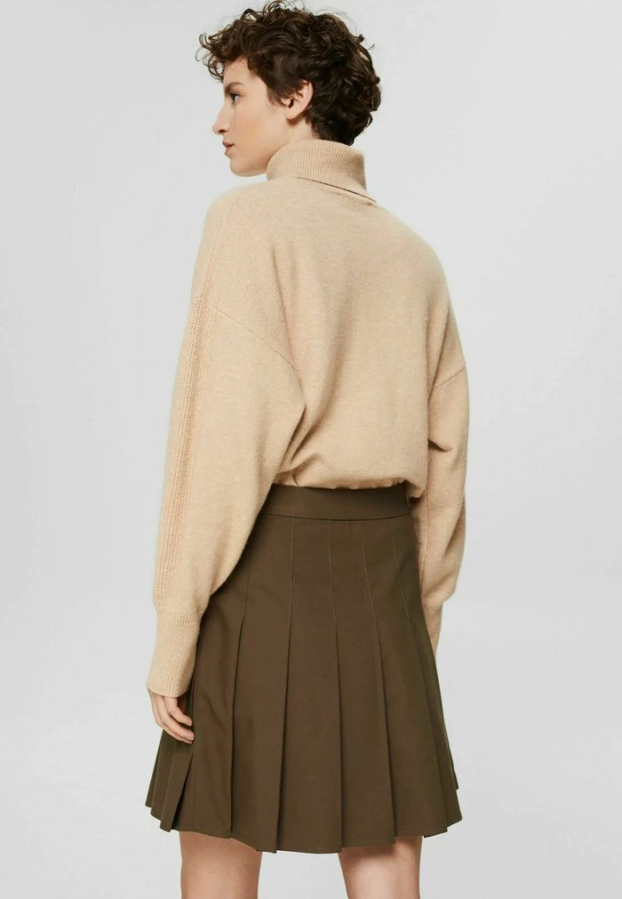 Edc By Esprit A-line Skirt - Dark Khaki 4 Edc By Esprit A-line Skirt - Dark Khaki - Image 4