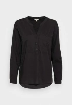 Edc By Esprit HENLEY BLOUSE - Blouse - Black -edc by Esprit Shop f2c4df0bb9674db28924194fec9b5892