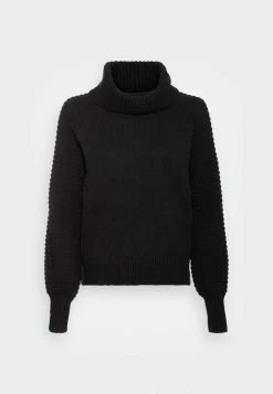 Edc By Esprit NECK SWEATER - Jumper - Black