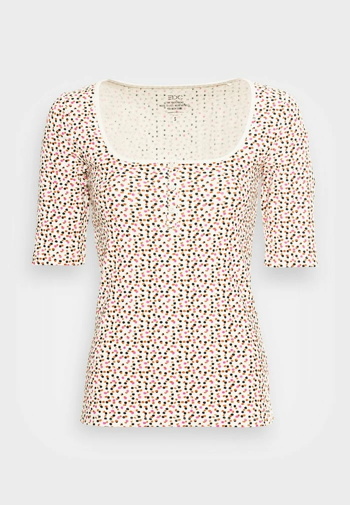 Edc By Esprit HENLEY - Basic T-shirt - Sand 4 Edc By Esprit HENLEY - Basic T-shirt - Sand - Image 4