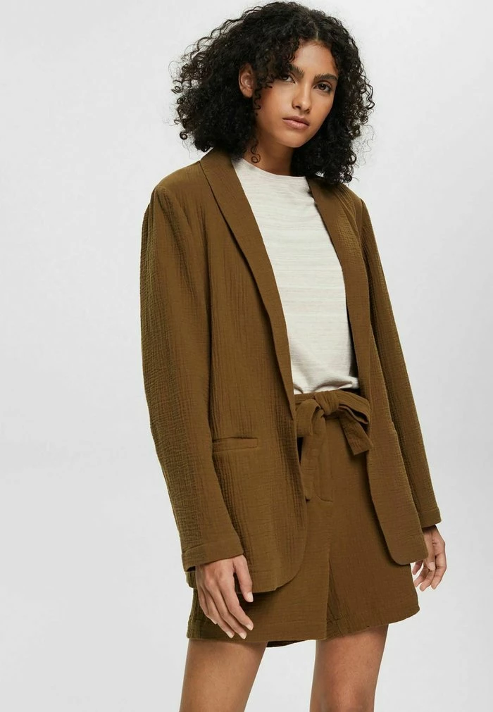 Edc By Esprit Blazer - Khaki Green 5 Edc By Esprit Blazer - Khaki Green - Image 5