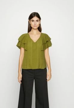 Edc By Esprit FLOATY - Print T-shirt - Olive