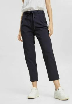 Edc By Esprit MIT BINDEGÜRTEL - Trousers - Navy