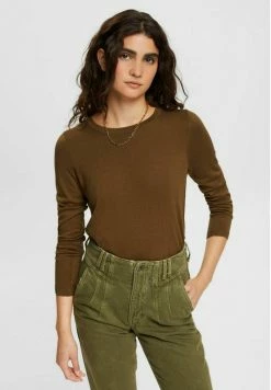 Edc By Esprit BASIC CREWNECK - Jumper - Khaki Green