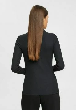 Edc By Esprit LONGSLEEVE MIT POLOKRAGEN - Polo Shirt - Black -edc by Esprit Shop f6924047417c47eeaa5b7044a93d125b