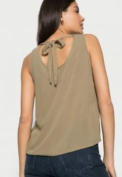 Edc By Esprit Top - Light Khaki -edc by Esprit Shop f70aa6de05b44ec29371f7a3c054be78