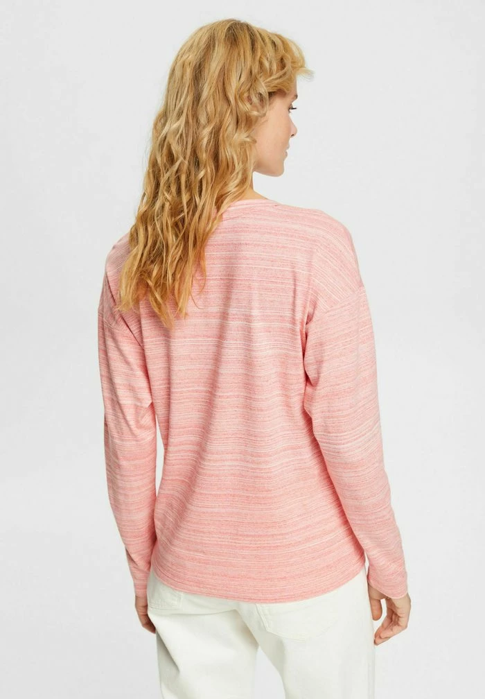 Edc By Esprit GESPRENKELTES - Long Sleeved Top - Coral 3 Edc By Esprit GESPRENKELTES - Long Sleeved Top - Coral - Image 3