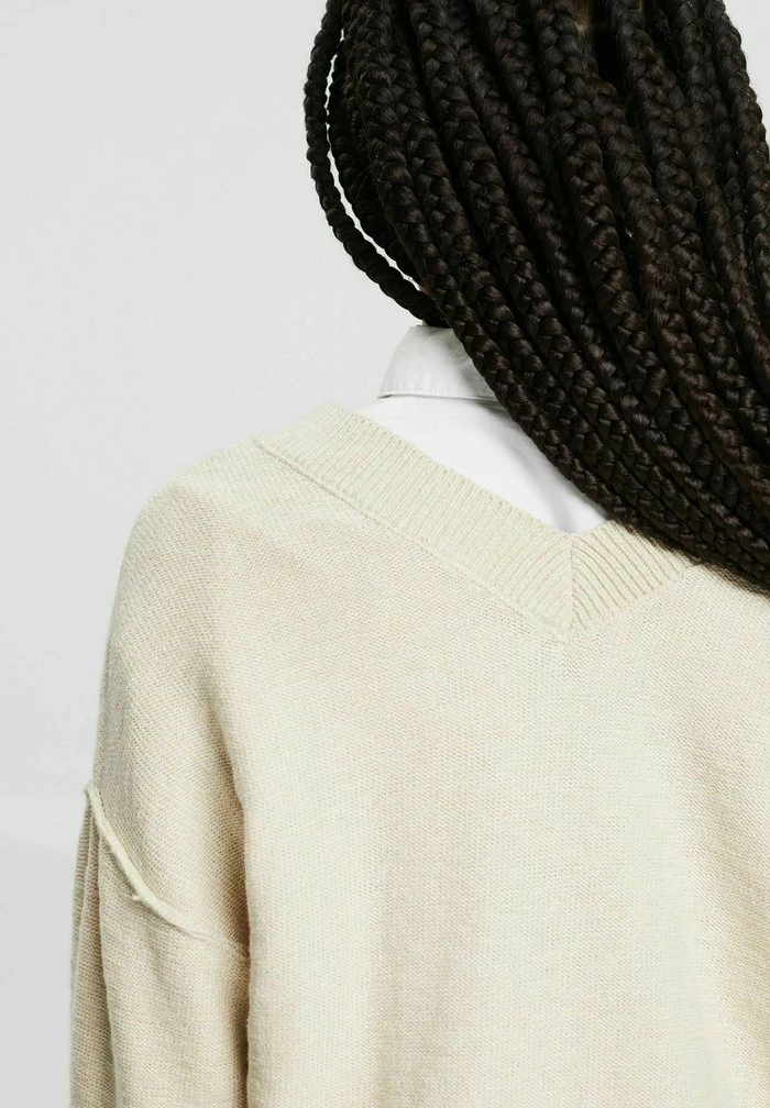 Edc By Esprit MIT V-AUSSCHNITT - Jumper - Sand 7 Edc By Esprit MIT V-AUSSCHNITT - Jumper - Sand - Image 7