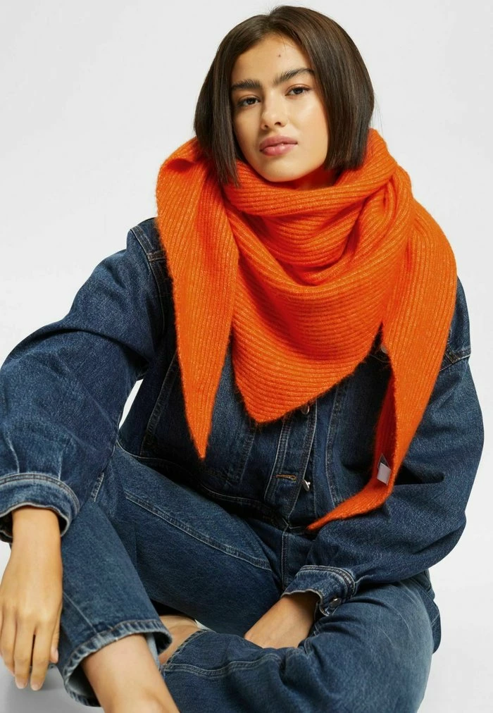Edc By Esprit DREIECKIGER - Scarf - Orange 1 Edc By Esprit DREIECKIGER - Scarf - Orange