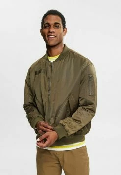 Edc By Esprit RECYCELT: MIT GROSSEN TASCHEN - Bomber Jacket - Dark Khaki