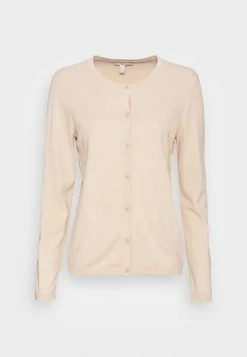 Edc By Esprit BASIC CREWNECK CARDIGAN - Cardigan - Beige -edc by Esprit Shop f813dad300c44de981915d2eb3a7ba0c