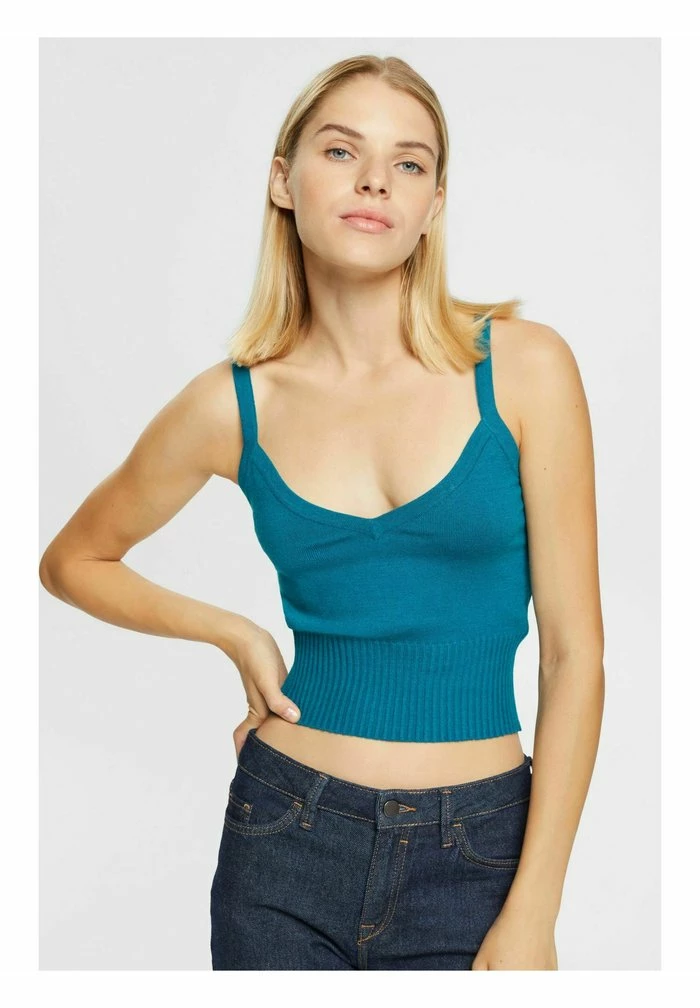 Edc By Esprit Top - Teal Blue 1 Edc By Esprit Top - Teal Blue