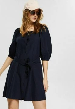 Edc By Esprit MIT KNOPFLEISTE - Shirt Dress - Navy -edc by Esprit Shop fade1f0e42e94c57b531460b240028a8