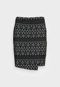 Edc By Esprit NORDIC PATT - Wrap Skirt - Black -edc by Esprit Shop fb9aa1df02a64bf1ba71217a6ae3d745