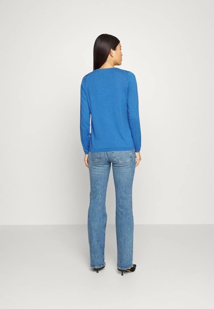 Edc By Esprit BASIC V-NECK - Jumper - Blue 3 Edc By Esprit BASIC V-NECK - Jumper - Blue - Image 3
