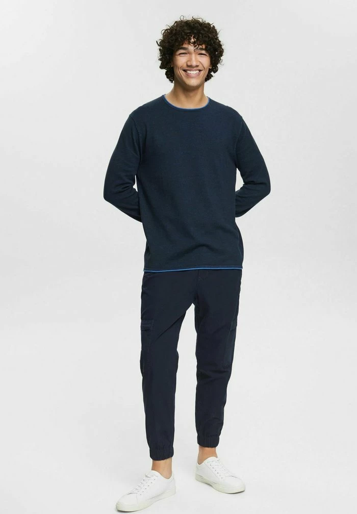 Edc By Esprit MIT ROLLKANTEN - Jumper - Navy 2 Edc By Esprit MIT ROLLKANTEN - Jumper - Navy - Image 2