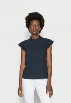 Edc By Esprit CREPE - Basic T-shirt - Navy