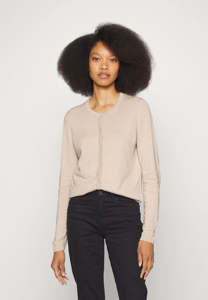 Edc By Esprit BASIC CREWNECK - Cardigan - Beige 1 Edc By Esprit BASIC CREWNECK - Cardigan - Beige