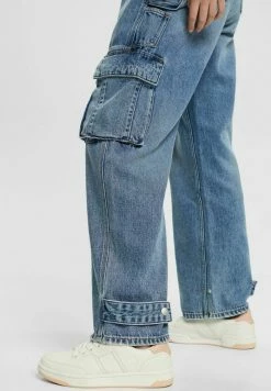Edc By Esprit MIT HANFANTEIL - Straight Leg Jeans - Blue Medium Wash -edc by Esprit Shop fda3d6ce571e4282b3ff79537451614a