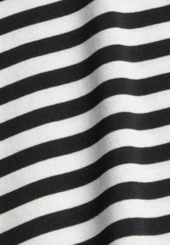 Edc By Esprit FULL NEEDLE SQUARE NECK STRIPED - Print T-shirt - Black -edc by Esprit Shop feb1e845e18843b396bfd678d8f9b8ba