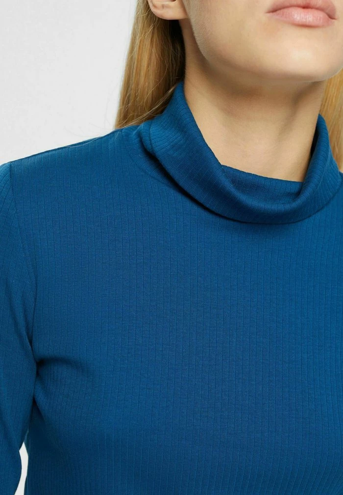 Edc By Esprit MIT ROLLKRAGEN - Long Sleeved Top - Petrol Blue 4 Edc By Esprit MIT ROLLKRAGEN - Long Sleeved Top - Petrol Blue - Image 4