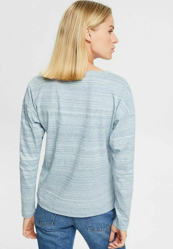 Edc By Esprit GESPRENKELTES - Long Sleeved Top - Petrol Blue 3 Edc By Esprit GESPRENKELTES - Long Sleeved Top - Petrol Blue - Image 3