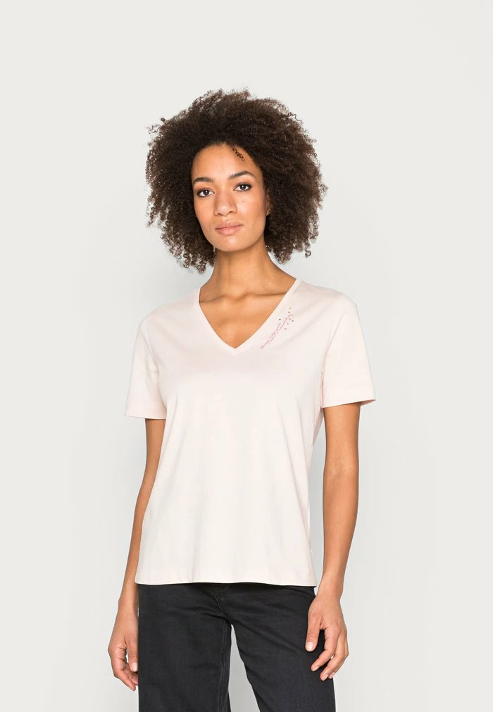 Edc By Esprit Print T-shirt - Dusty Nude 1 Edc By Esprit Print T-shirt - Dusty Nude