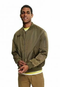 Edc By Esprit RECYCELT: MIT GROSSEN TASCHEN - Bomber Jacket - Dark Khaki -edc by Esprit Shop ffa7097ae6174b2eb784375ace433b5a