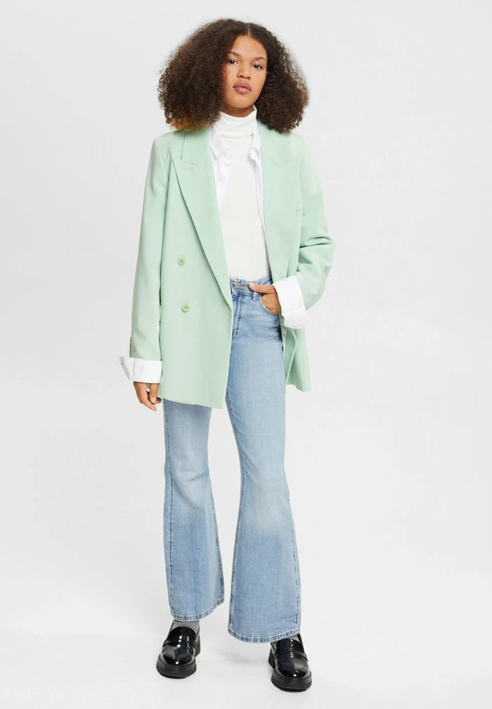 Edc By Esprit Flared Jeans - Blue Medium Wash 2 Edc By Esprit Flared Jeans - Blue Medium Wash - Image 2